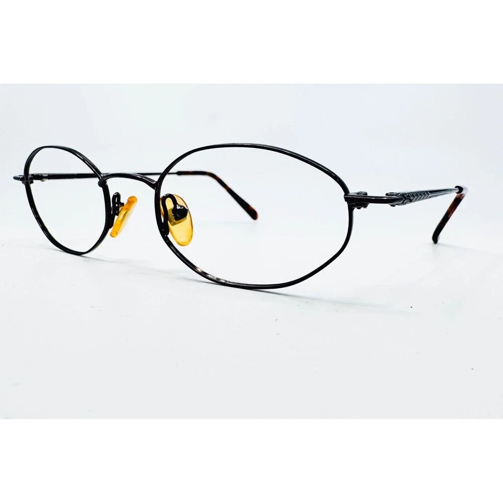 Nine West Eyeglasses Frames Women Black Oval Metal NW 13 C5B 48-19-135